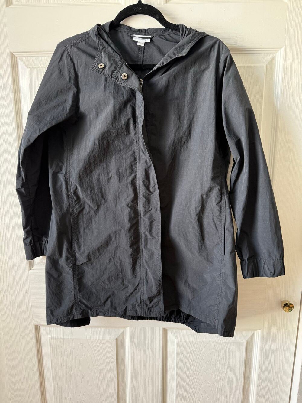 Pure Jill J.Jill Black Windbreaker Jacket Womens XS Minimalist Capsule Spring